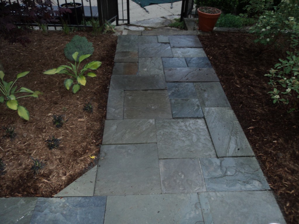 Blue Flagstone Walkway