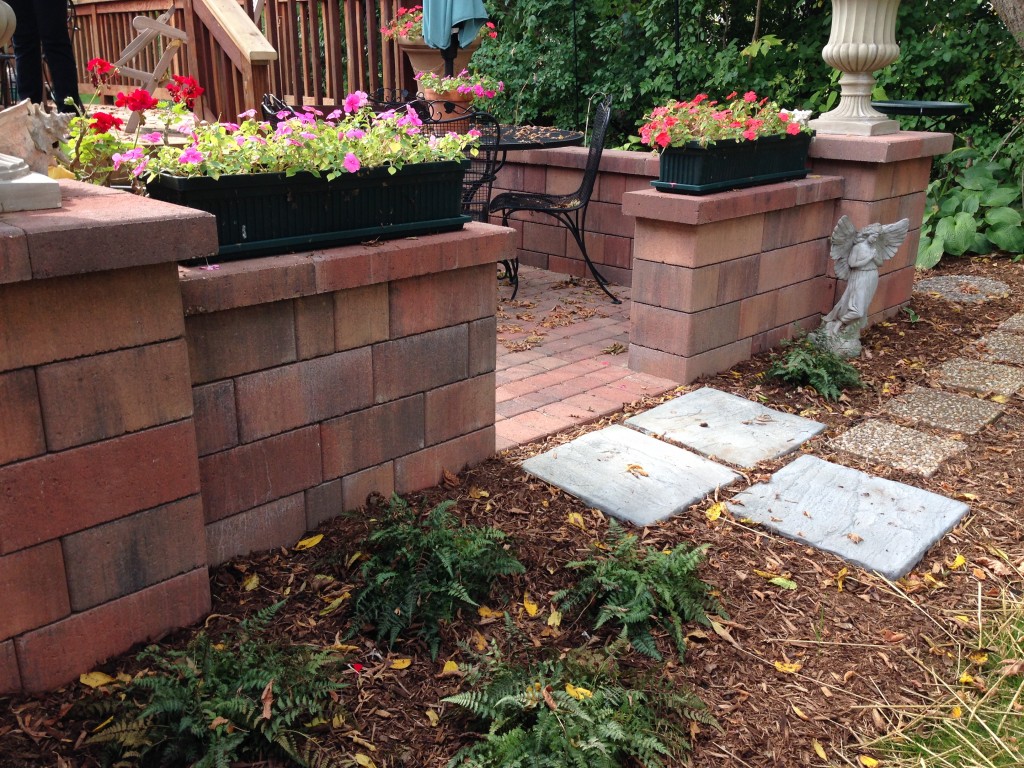 Paver Patio with Pillars