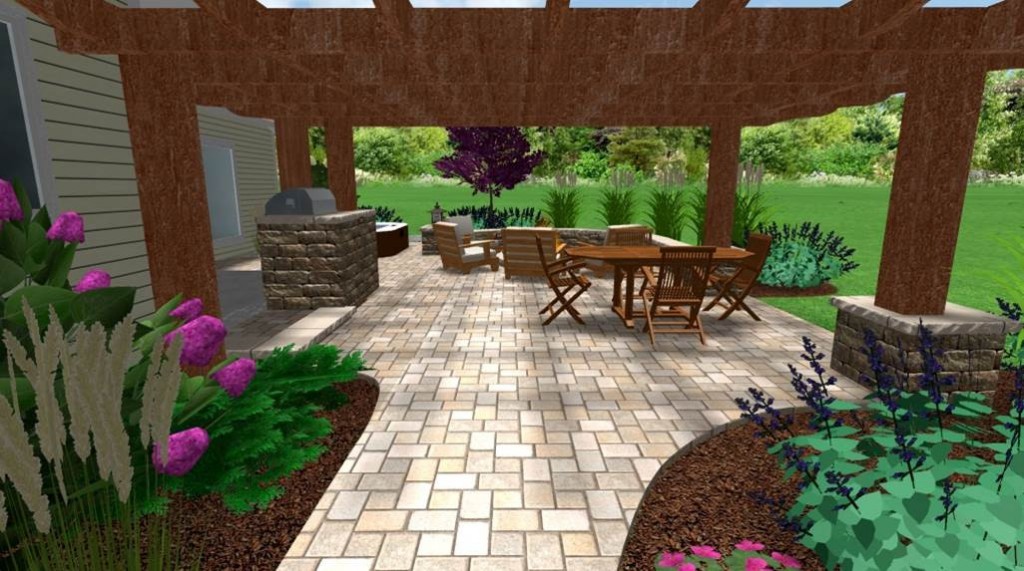 Fire Pit with Pergola