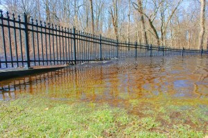 Flooded Park And River