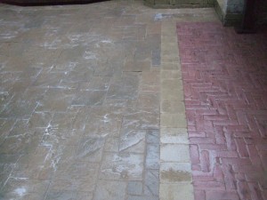 Unilock Paver Patio Detail showing different texture optios.