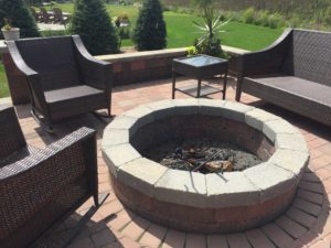 Patio with Firepit, landscape design, landscape ideas, landscape changes