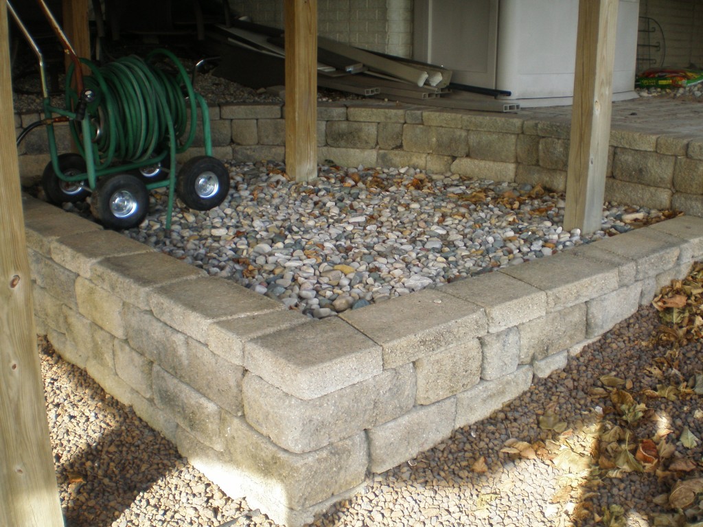 Retaining Wall Beneath Deck