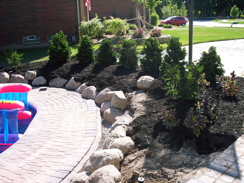 Install Boulders & Plants