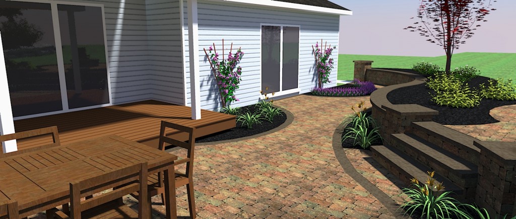 Paver Patio And Back Of The House