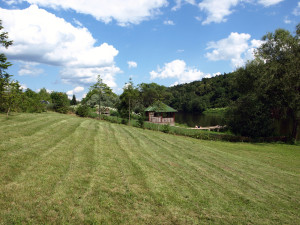 The lawn by the river