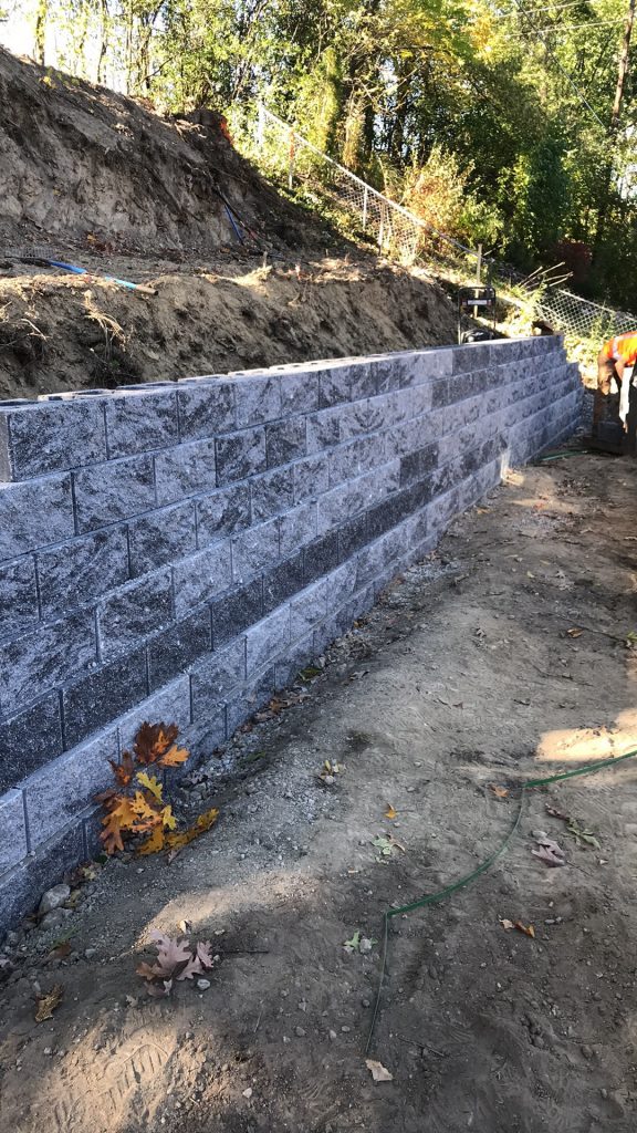 terrace wall project in progress photos.