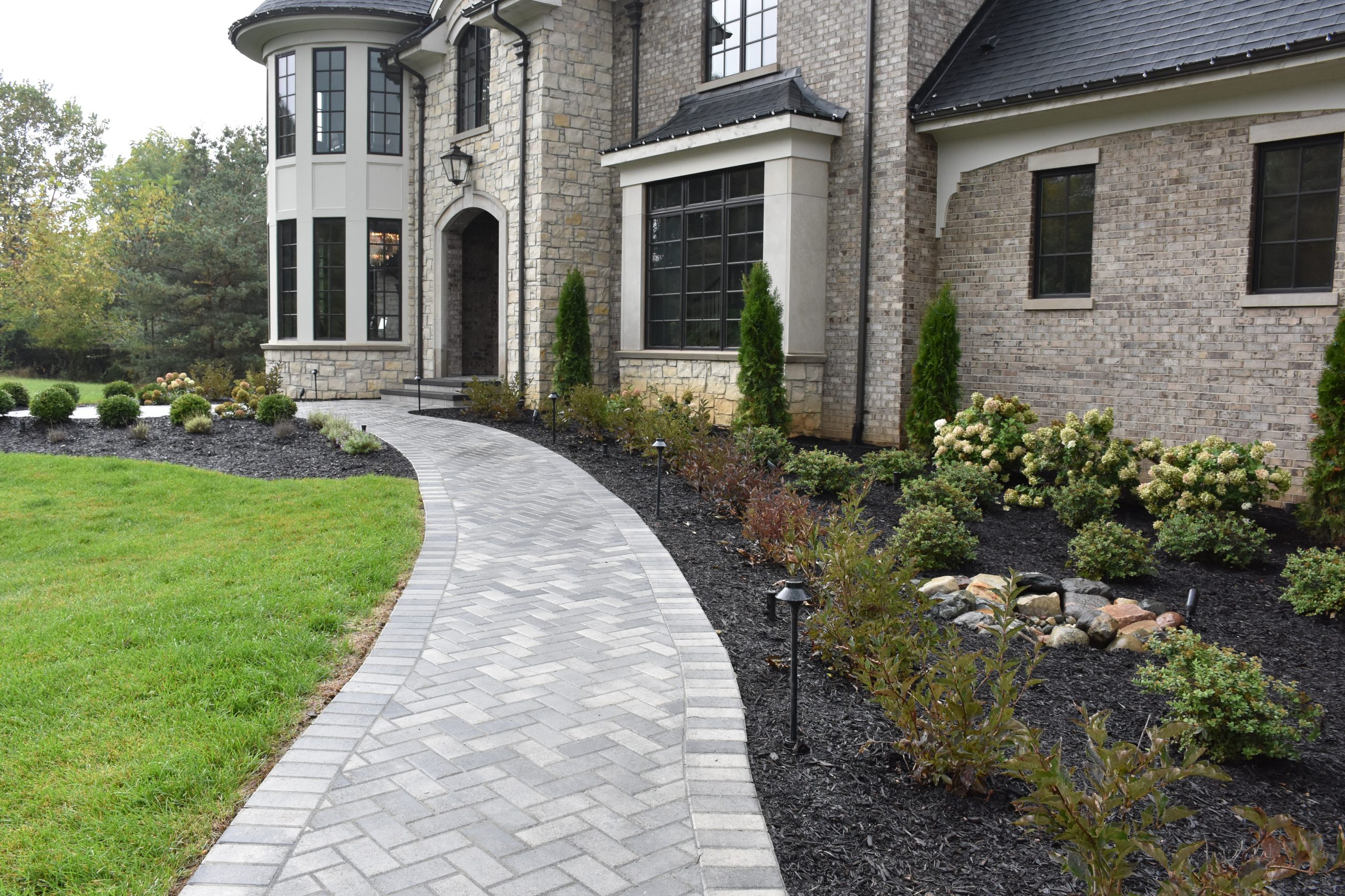 Front paver path to the front door.