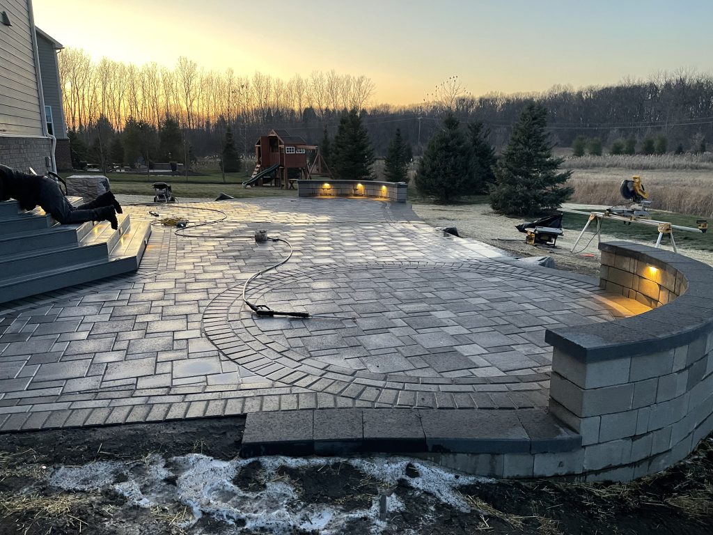 Finished product of backyard oasis project